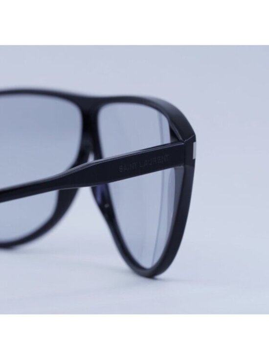 Saint Laurent SL731 GASPAR 001 Sunglasses Black Aviator Frame, Light Blue Lenses main image 4